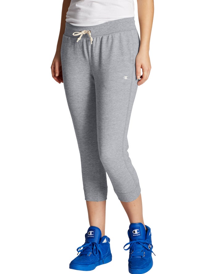 Champion Womens Leggings NZ - French Terry Grey ( 5741-PJRUH )